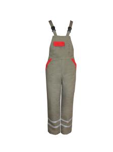 China 455 GSM Composite Fabric Quilted Bib Overalls With Adjustable Buckles wholesale