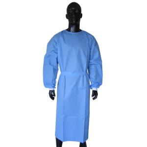 China Navy Blue Nonwoven SMS Disposable Isolation Gowns wholesale