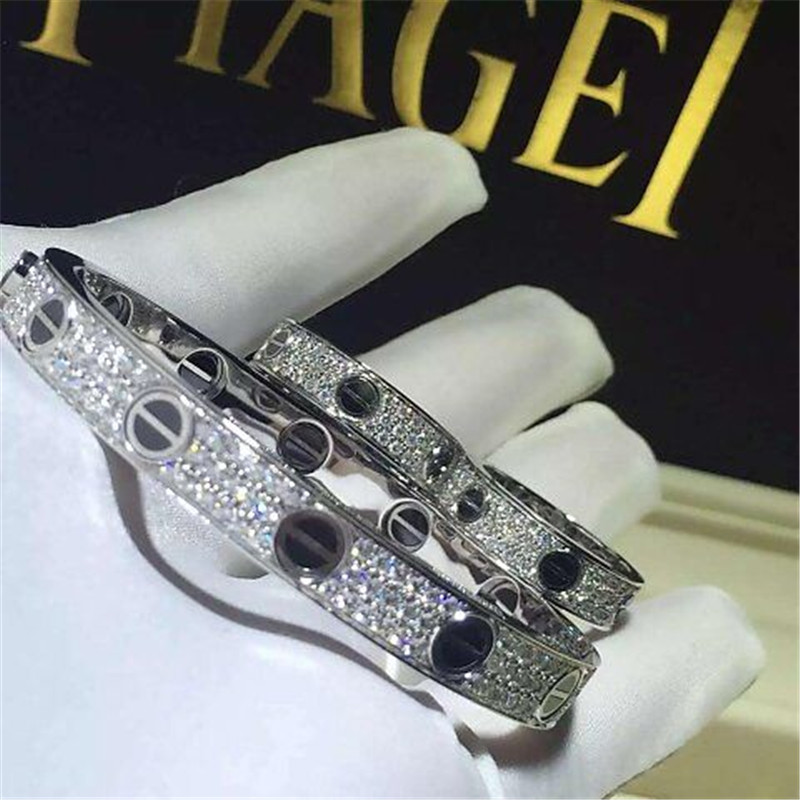 C love bracelet 18k gold white gold yellow gold rose gold diamond bracelet Jewelry factory in Shenzhen, China