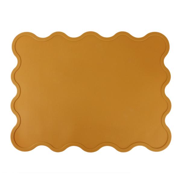Non-slip Food Grade Kids Silicone Placemat Irregular Shape For Baby Feeding