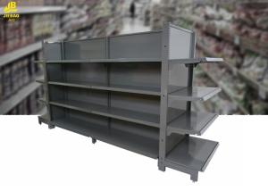 China Large Capacity Supermarket Rack Systems , Cosmetic Steel Gondola Shelving wholesale