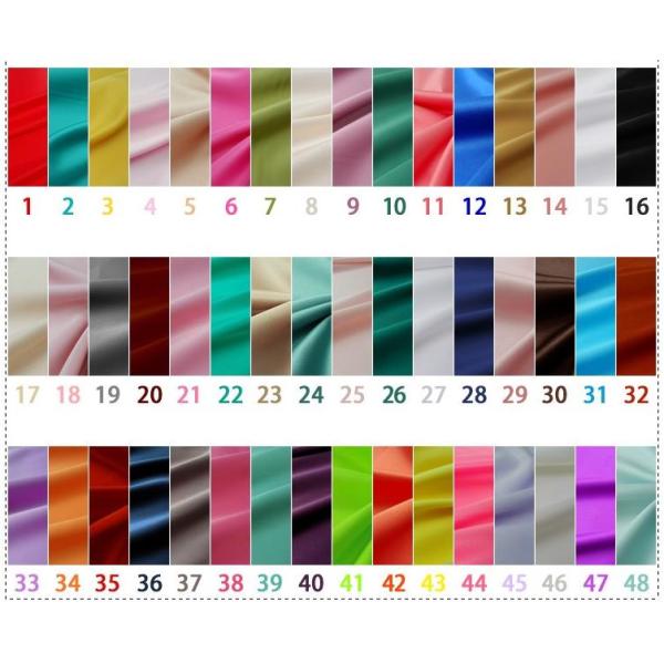 Immediate Delivery High Elasticity Matte 100% Polyester Colorful Satin Fabric for Women's Clothing for Blinds Bedding