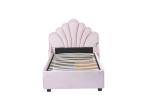 Soft Velvet Fabric Solid Woodday Bed Wooden Queen Size Bed Frame 137*203mm
