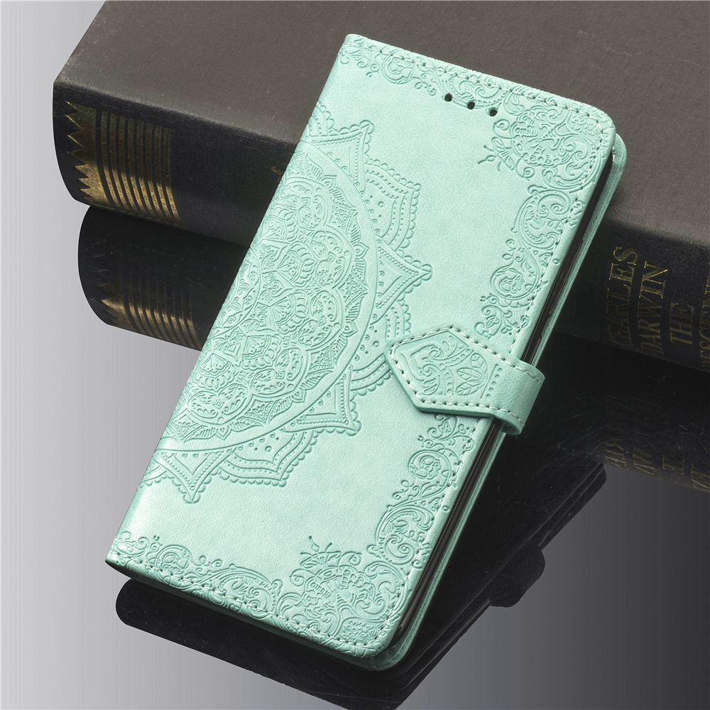 Multi Color Embossed Mandala Phone Flip Case For Huawei Honor7A/Y6 2018 P10lite Y3 2017/Y3 2018 mate20 pro mate20 lite