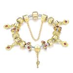 SJ Bonzer Rose Flower Key Charm Bracelet Magnet Buckle Cubic Zirconia Dubai