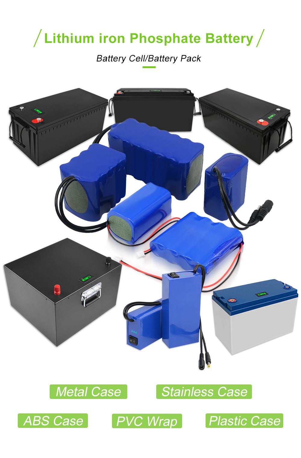 Rechargeable Waterproof Lifepo4 Battery Backup Pack Deep Cycle 48v 100ah