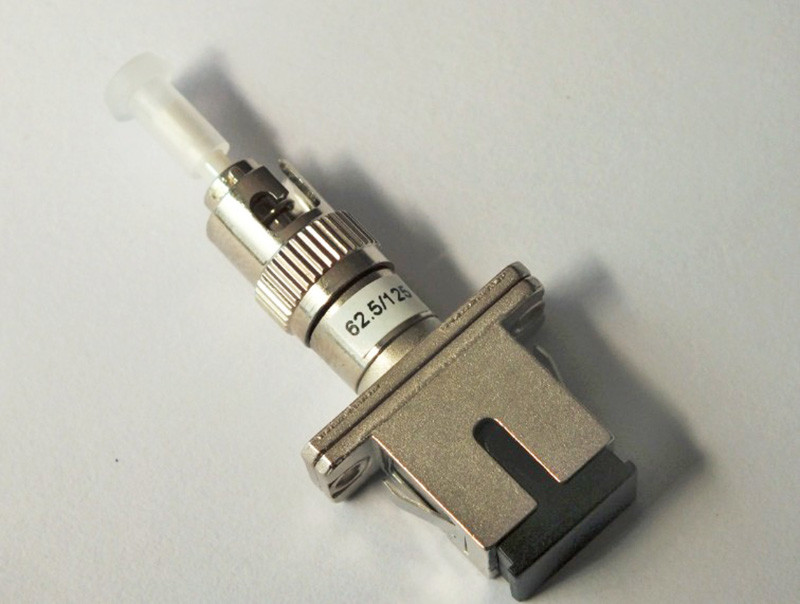 Plastic / Metal Body Fiber Optic Connector Adapters SC Female To ST Male Hybrid fiber optic sc to st adapter