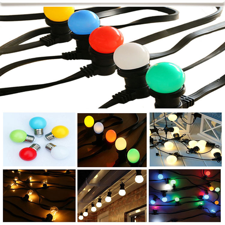 Belt light, 2x1.5mm rubber cable, party light, festoon lighting, B22/E27 socket, DIY socket, IP44, CE