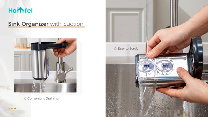 Efficiently Store Your Kitchen Essentials With OEM ODM Sink Caddy Shelf Drying Rack