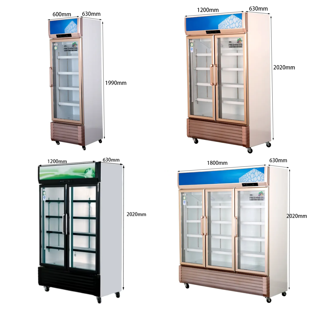 110V/60HZ Voltage Commercial Refrigerated Drinks Display Case with R290a Refrigerant