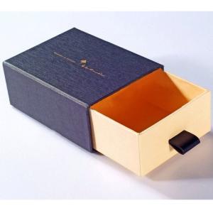 China Ribbon Rigid Cardboard Box Drawer Hot Stamping For Jewelry wholesale