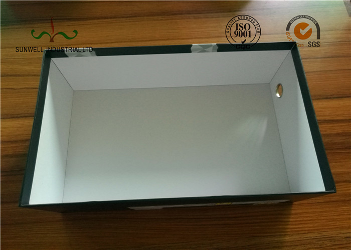 Decorative Matt Vanishing Finish Patterned Cardboard Paper Box , Shoes Gift Box