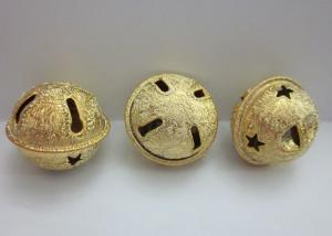 China frosting wrinkle golden star jingle bell in Iron metal material wholesale