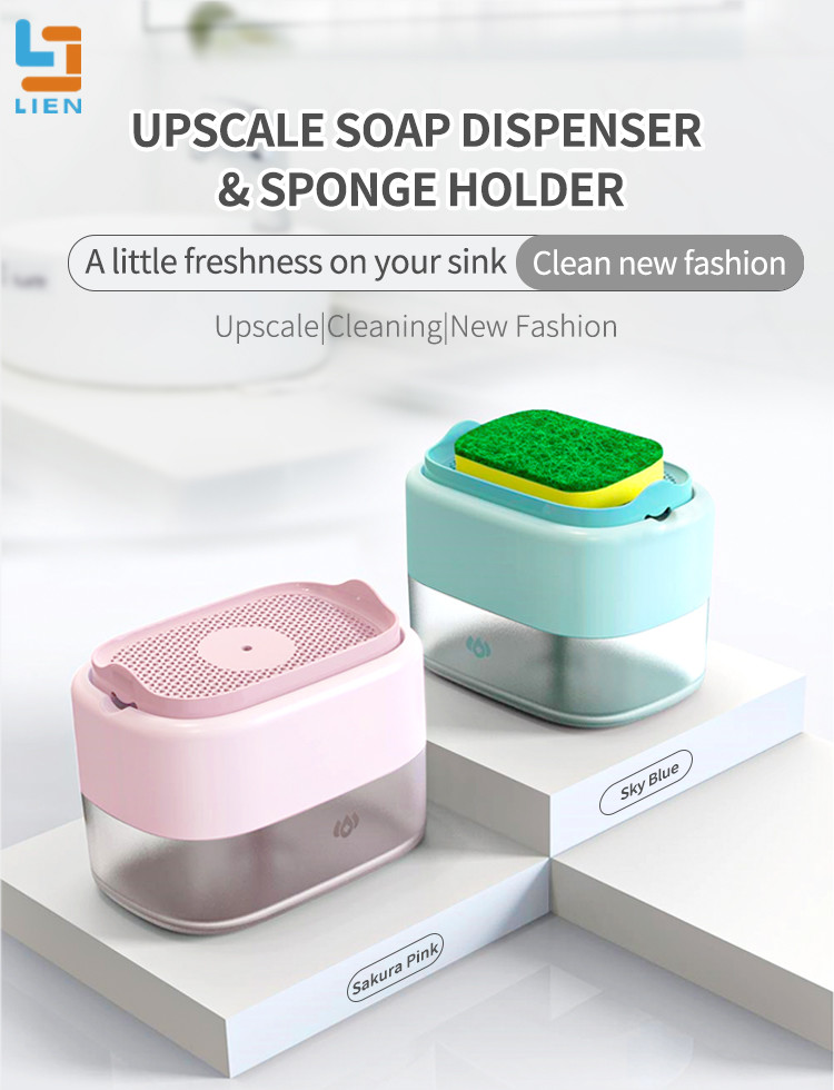 Household Cleaning Kitchen Soap Dispenser 146mm Length Anti Slip