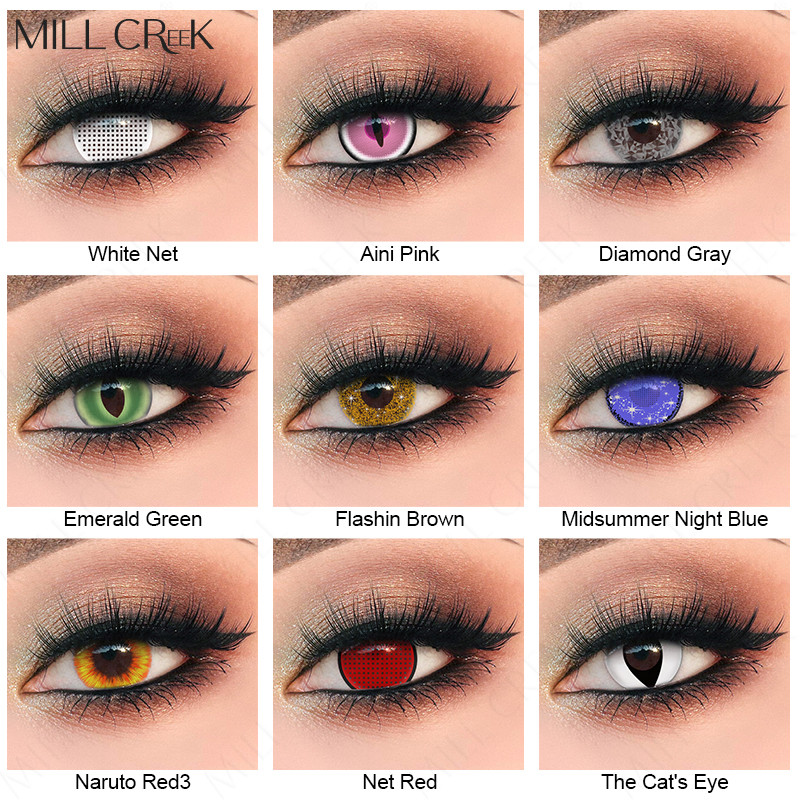 Safe Circle Costume Colored Cosplay Contact Lens Green Blue Pink 14.5mm