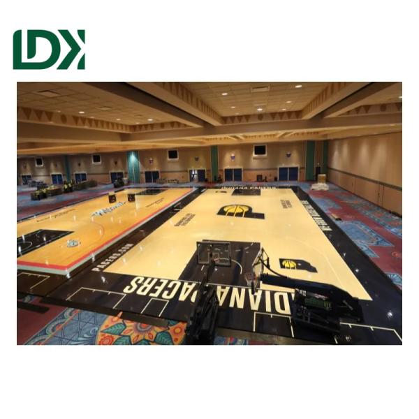 Professional sports flooring installation example