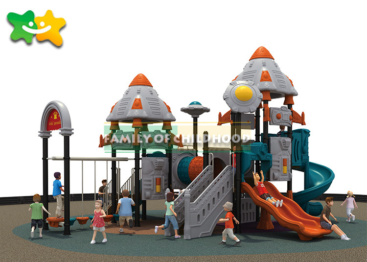Shopping Mall Plastic Playground Slide Professional Design Non Fade Color