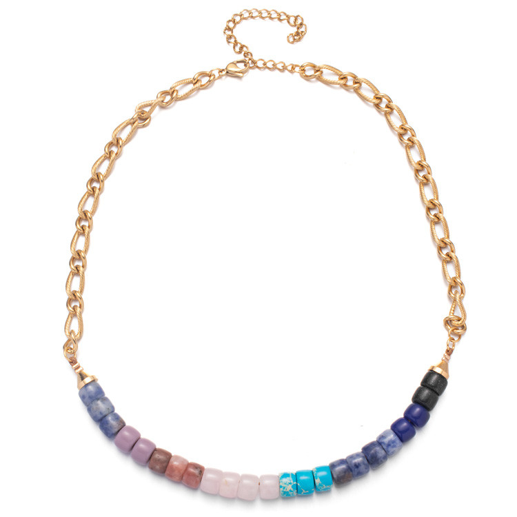 Stainless Steel Forte Beads Bracelet 18k Vacuum Gold Plating with Chain