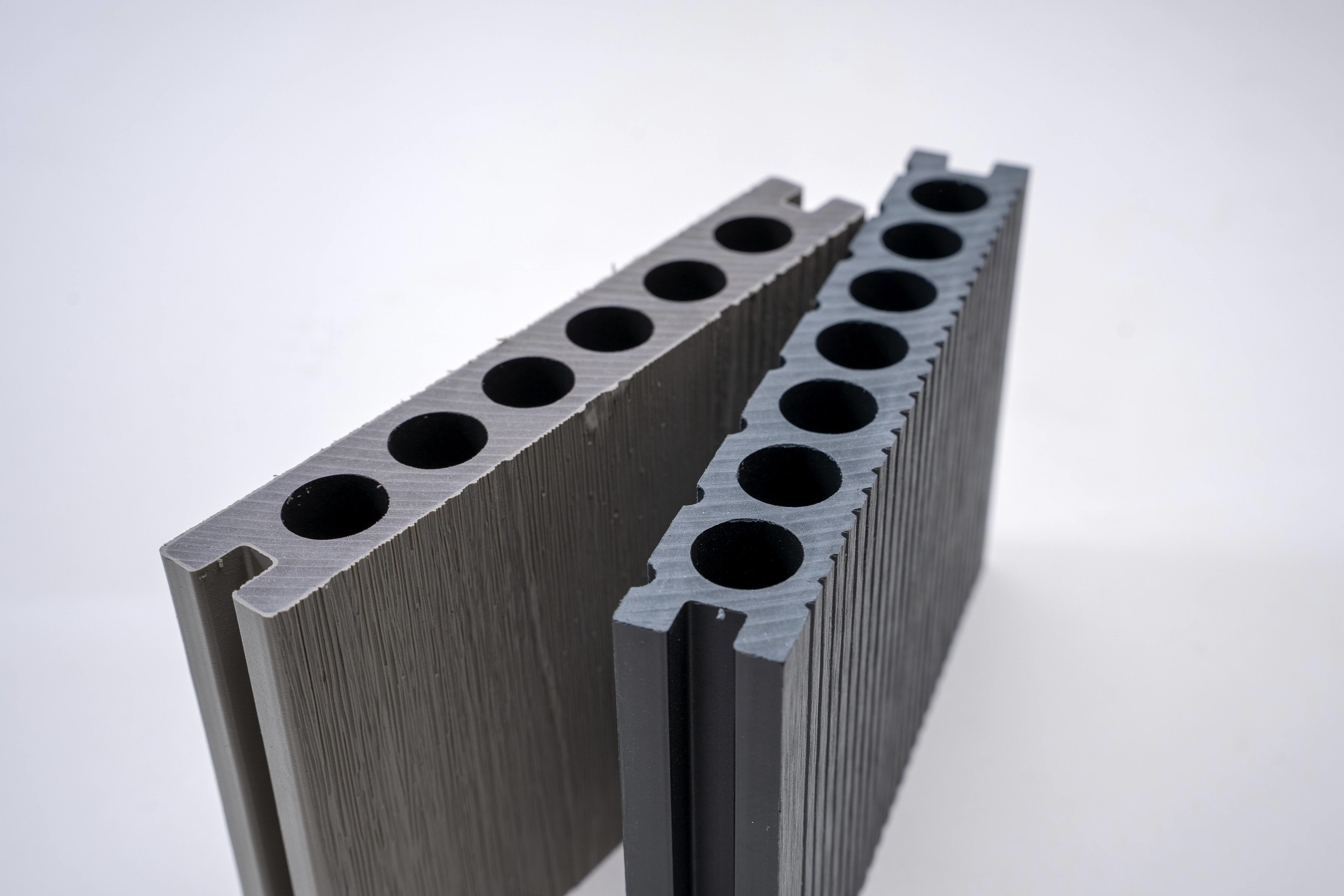 Wpc Outdoor Flooring Decking Wood Plastic Composite Decorative Exterior Outdoor Fluted Wpc Panel Board