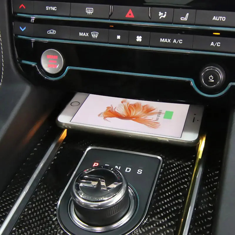 Car Qi Wireless Charger For Jaguar F-Pace / Xf X260/ XE 10w Fast Phone Charging