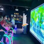 Interactive Wall Games Intelligent Simulated Reality Bicycle Racing Projection