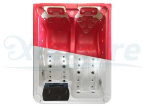 China Red 3D Hot Tub Mold Molded Plastic Hot Tub Dual Lounges Recliners 1900×1500×840 Mm wholesale