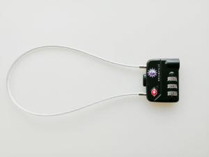 China 40CM Length TSA Cable Lock Color Customized Logo Printed BSCI Approved wholesale