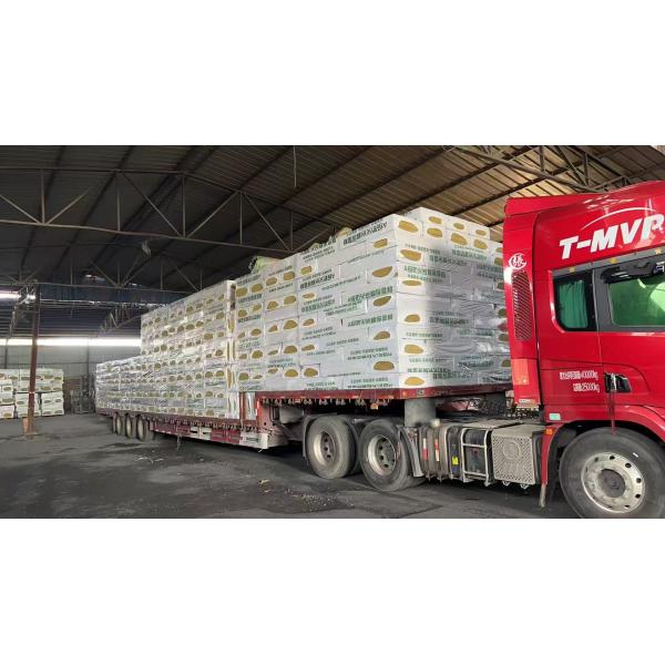 Industrial rock wool board installation example showing fireproof insulation application