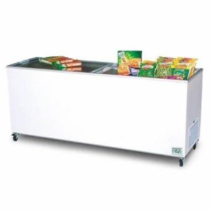 China Highly Efficient Compact Chest Freezers Glass Top With Overload Protection wholesale
