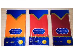 China Nicely Waterproof Holiday Disposable Party Paper Tablecloths All Seasons wholesale