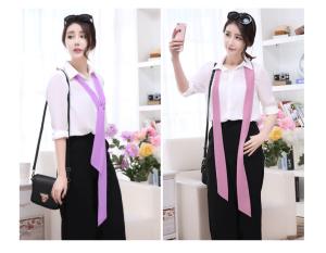 China 2017 Elegant Handbag Handle Ribbon Luxury Ladies Imitated Silk Scarf satin 4.8*198cm wholesale