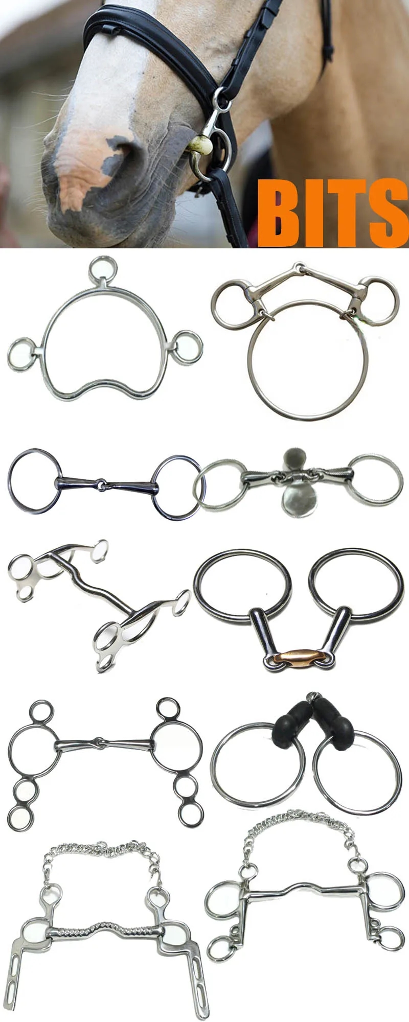 Polished Finish Stainless Steel Elbow Bit with Low Port Mouth and Hooks Curb Chain