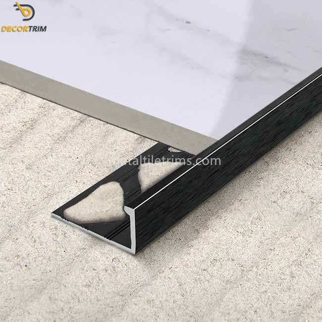 OEM Metal Tile Trims L Shape For Ceramic Marble Edging Decoration