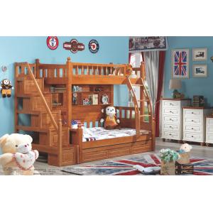 China solid wood bunk bed with ladder cabinet wholesale