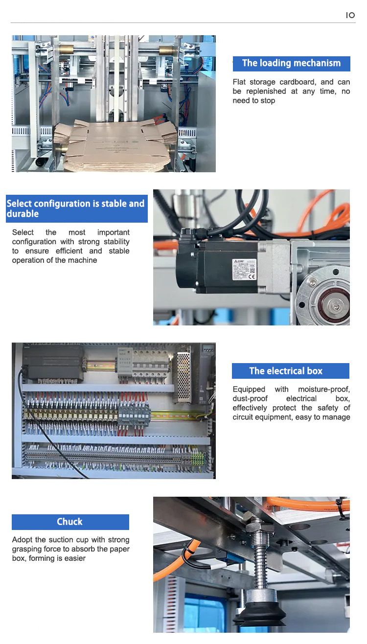 Packaging FKT-10 Folding Box Machines Automatic Box Case Carton Erecting Packing Machine