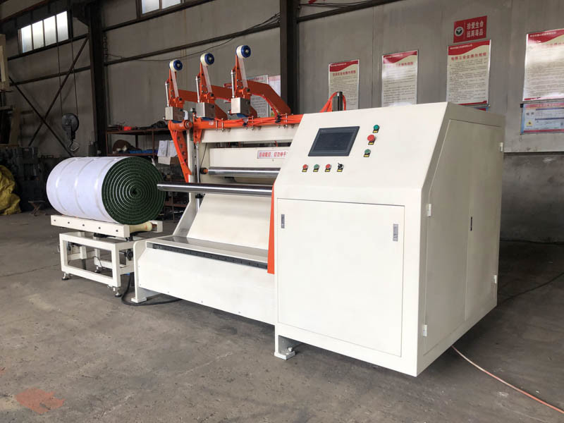 Winding Device Winder Coiler PE Sheet Fabric Carpet Turf Winding Machine