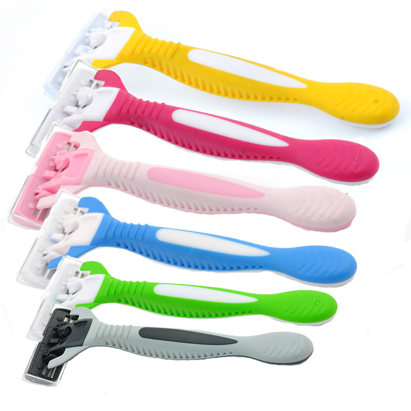 3-6 Blades Disposable Face and Body Hair Removal Razor Pack for Women with Razor Head Refills