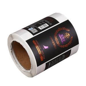 China Bottle Custom Printed Sticker Labels Flexographic Black Weather Resistant wholesale
