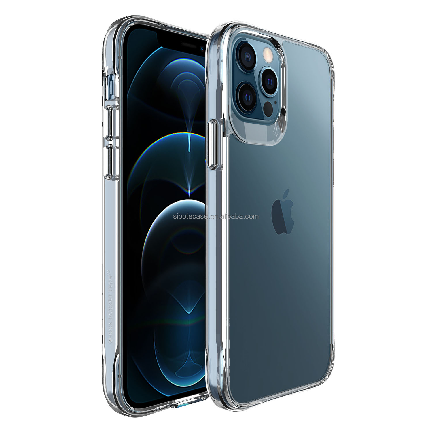 Private Mold Shockproof TPU PC Clear Phone Case for iPhone 12 Samsung Huawei