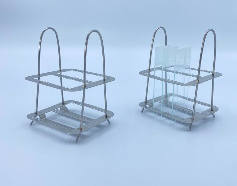Histology Tissue Slide Glass Staining Jar Staining Rack Pathology microscope slide staining jar and rack