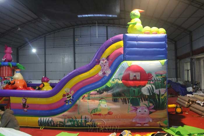 Luntik And His Friends Inflatable Toddler Playground / Amusement Park With Slide