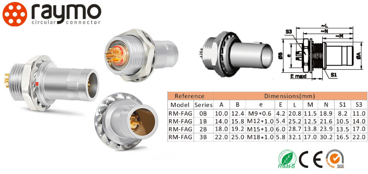 4pin Male Circular Push Pull Connectors Harsh Environmental Resistance High Performance