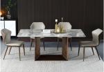 Hotel Wedding Events White Marble Dining Table Rectangular Modern Minimalist