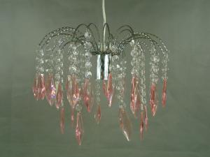 China Romantic Pink Acrylic Lamp Shades D250*H180 3 Way Gimbal wholesale