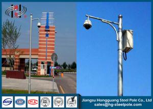China Q235 CCTV Camera Pole With Hot Dip Galvanized / Powder Coated / Painting Craft wholesale