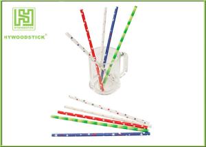 China Biodegradable Paper Striped Straws , Unique Bridal Shower Straws 400 Bag / Carton wholesale