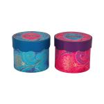 Cylinder Shape Cardboard Paper Tube With Gold Hot Foil Stamping OEM