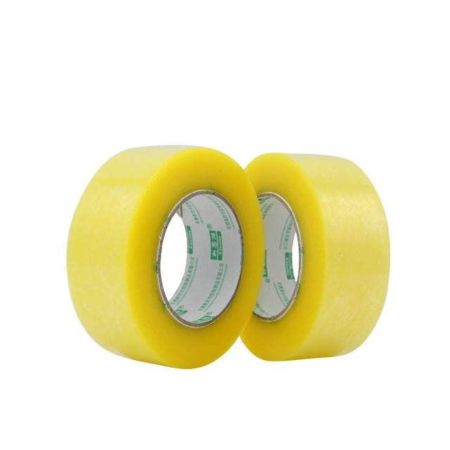 48mm Width Transparent Yellow Bopp Packing Tape Carton Sealing Film Making Tape Durable