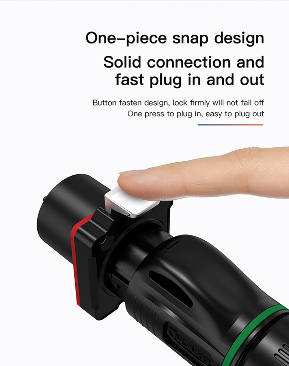 CNLINKO BD24 Plastic Industrial Waterproof Cable Panel Mount Connector