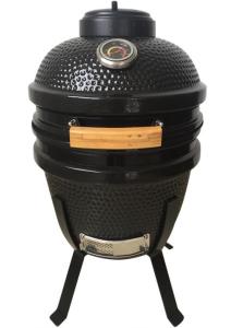 China Outdoor Ceramic BBQ 15 Inch Kamado Grill With Cast Iron Stand wholesale